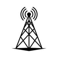 antenna tower icon design. telecommunication data network sign and symbol. vector