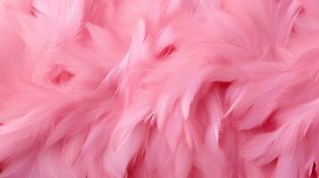 AI generated pink feathers delicate backgrounds, top view photo