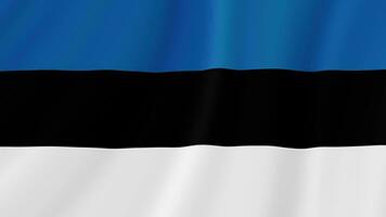 Estland winken Flagge. realistisch Flagge Animation. nahtlos Schleife Hintergrund video