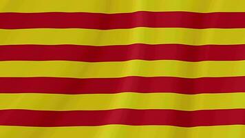 Catalogne agitant drapeau. réaliste drapeau animation. sans couture boucle Contexte video