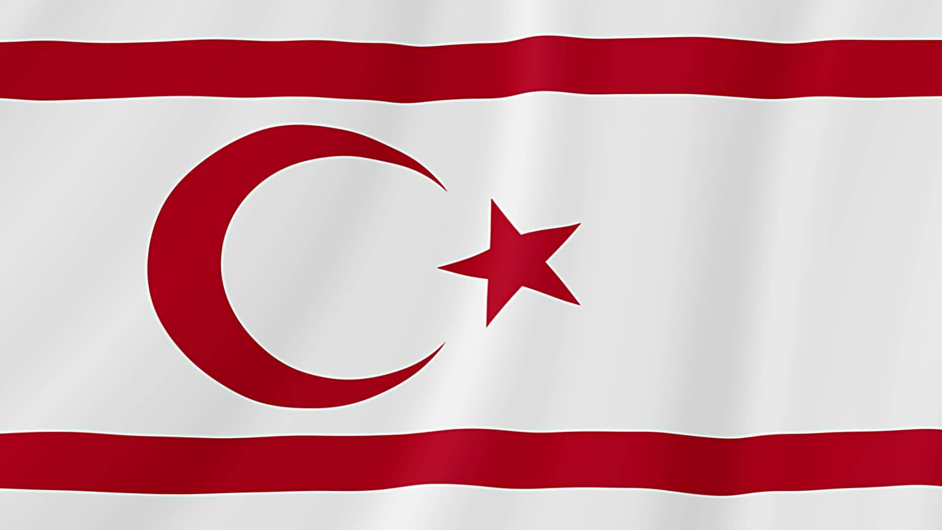 Northern Cyprus Waving Flag Realistic Flag Animation Seamless Loop Northern Cyprus Waving Flag Realistic Flag Animation Seamless Loop