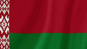 Belarus Waving Flag. Realistic Flag Animation. Seamless Loop Background video