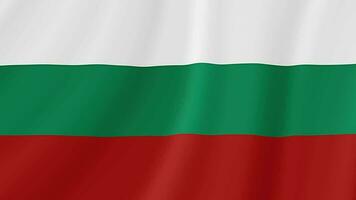 Bulgaria Waving Flag. Realistic Flag Animation. Seamless Loop Background video