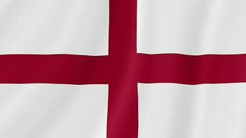 England Waving Flag. Realistic Flag Animation. Seamless Loop Background video