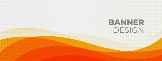 Orange abstract background vector banner design