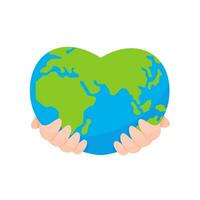 Hand holding a water drop globe Campaign idea to reduce water use for the world on World Water Day vector