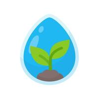 seedlings growing on the earth Environmental conservation concept to save the world vector