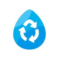 Drops of water that reuse water Reducing water use on World Water Day vector