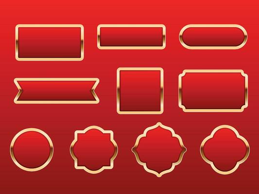Luxury Red And Gold Frame Collection