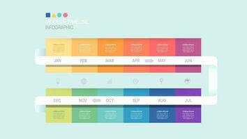 Business step timeline infographic template. Modern milestone element timeline diagram calendar and 4 quarter topics, vector infographics.