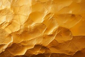 AI generated Background of golden texture with irregular surface. photo