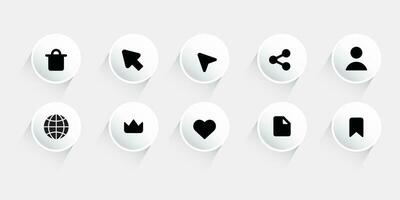 contacto nosotros icono establecer.contacto y comunicación iconos.set de comunicación icono. vector