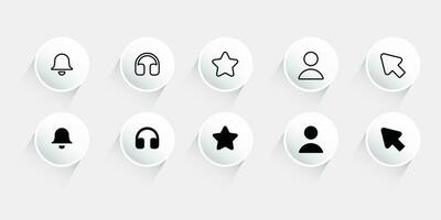 Contact us icon set.Contact and Communication Icons.Set of Communication icon. vector