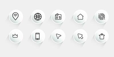 Contact us icon set.Contact and Communication Icons.Set of Communication icon. vector