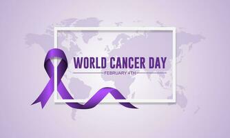 World Cancer Day February 4 Background Vector Illustration