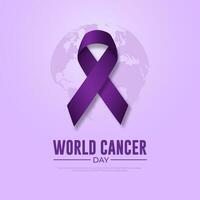 World Cancer Day February 4 Background Vector Illustration