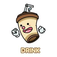 drink coffee beverage cartoon doodle flat design style vector illustration