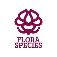 flor especies naturaleza logo concepto diseño ilustración vector