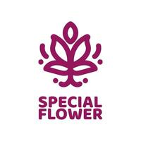 especial flor naturaleza logo concepto diseño ilustración vector