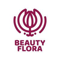 beauty flower nature logo concept design illustration vector