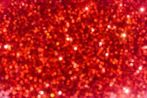 Red Sparkling Glitter bokeh Background. photo