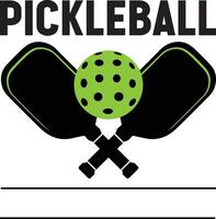 Pickleball bat and ball vector file for pickleball logo and club.