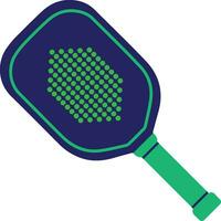 Colorful pickleball bat vector with white background. Its colors can be changed with editing software.