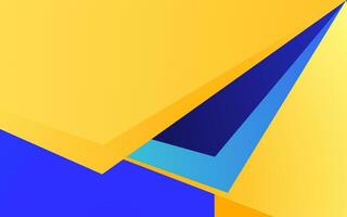 a yellow and blue abstract background with a blue triangle vector