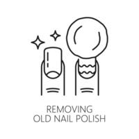 Manicure service icon with polished fingernails vector