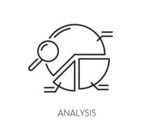 Analysis. CMS, content management system line icon vector