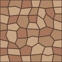 Brown pavement top view pattern, sidewalk tile vector