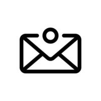 New Email icon in trendy outline style isolated on white background. New Email silhouette symbol for your website design, logo, app, UI. Vector illustration, EPS10.