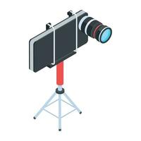 Photography Accessories Isometric Style Icon vector