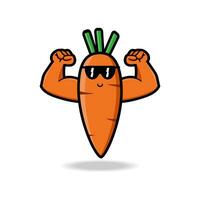 cute carrot cartoon vector