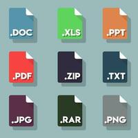 file document type symbols vector