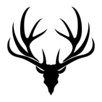 Silhouette of deer antler-vector, Deer animal icon vector illustration.