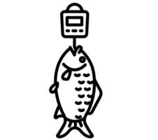 pescado peso ilustración. vector