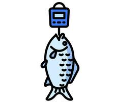 fish weight illustration vector