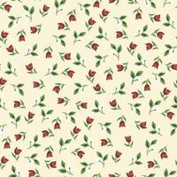 Small floral motif seamless pattern doodle vector