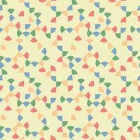 Colorful abstract geometric shape seamless pattern in retro style vector