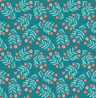 Minimal nostalgic retro flower seamless pattern vector