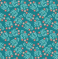 Minimal nostalgic retro flower seamless pattern vector