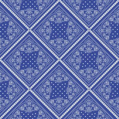 Modern cashmere paisley bandana patchwork seamless pattern