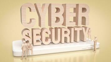 The cyber security for technology and it concept 3d rendering. photo