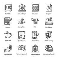 Pack of Banking Icon Vectors