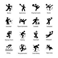 paquete de Deportes y juego de azar icono vectores