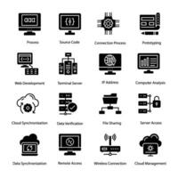 Pack of Programming and Hosting Icon Vectors