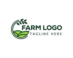 farm logo sun creative logo agriculture logo leave creative vector