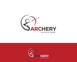 archery logo creative line simple sign symbol vector