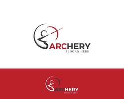archery logo creative line simple sign symbol vector